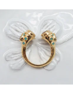 BAGUE MAHARADJAH - CITRINE ET ARGENT PLAQUÉ OR