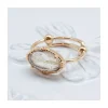 BAGUE PIERRE OVALE HORIZONTALE QUARTZ RUTILE OR