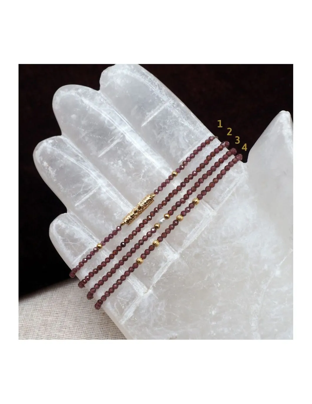 BASICS - BRACELET RHODOLITES AU CHOIX (26€ À 60€)