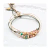 BBQ - BRACELET 4 PIERRES MIXE ET PERLES DORÉES