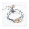 BBQ - BRACELET LABRADORITES SUR CORDON
