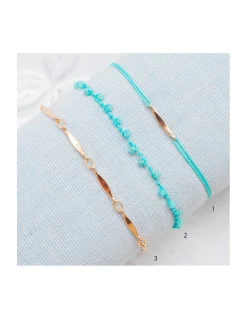 BEST - BRACELET FIL COULEUR TURQUOISE AU CHOIX (DE 20€ à 44€)