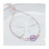 BIANCA - BRACELET AMETRINE ET PERLES D'EAU DOUCE SUR TRESSE LUREX