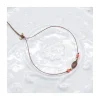 BIANCA - BRACELET ANDALOUSITE ET CORAIL BAMBOO SUR CORDON LUREX
