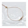 BIANCA - BRACELET ANDALOUSITE ET OPALES BLANCHES SUR CORDON LUREX