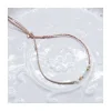BIANCA - BRACELET AQUAMARINE ET PERLES DE CULTURE SUR TRESSE LUREX