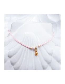 BIANCA - BRACELET CHARM ANANAS ET PERLES D'EAU DOUCE SUR TRESSE LUREX