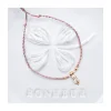 BIANCA - BRACELET CHARM CZ PERLES PLAQUÉES OR ET PERLES D'EAU DOUCE SUR LUREX TRESSÉ