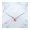 BIANCA - BRACELET CHARM ÉTOILE ZIRCON ET PERLES D'EAU DOUCE SUR TRESSE LUREX
