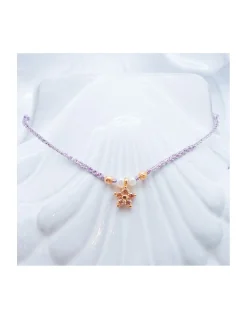 BIANCA - BRACELET CHARM ÉTOILE ZIRCON ET PERLES D'EAU DOUCE SUR TRESSE LUREX