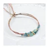 BIANCA - BRACELET GRANDIDIERITE ET LONDON BLUE QUARTZ SUR FIL LUREX