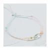 BIANCA - BRACELET GREEN AMETHYSTE ET PERLES D'EAU DOUCE SUR TRESSE LUREX