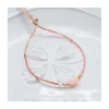 BIANCA - BRACELET OPALE ROSE ET PERLES D'EAU DOUCE SUR TRESSE LUREX