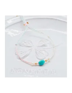 BIANCA - BRACELET OPALINE ET PERLES D'EAU DOUCE SUR TRESSE LUREX