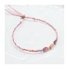 BIANCA - BRACELET TOURMALINES ET REDDISH SAPPHIRES SUR CORDON LUREX