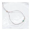 BIANCA - BRACELET TOURMALINE PICASSO (COULEUR AU CHOIX) ET MORGANITES SUR TRESSE LUREX
