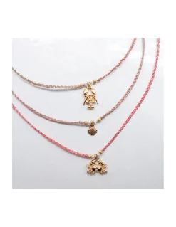 BIANCA - COLLIER CHARM AVEC PETIT CRABE SUR CORDON LUREX