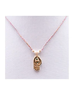BIANCA - COLLIER CHARM MAIN AVEC COEUR