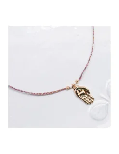 BIANCA - COLLIER CHARM MAIN AVEC COEUR