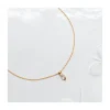 BIANCA - COLLIER CHARM ZIRCON SUR CHAÎNE PLAQUÉE OR