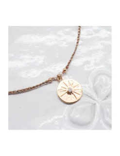BIANCA - COLLIER MÉDAILLE RONDE AVEC SOLEIL ZIRCON