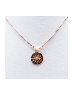 BIANCA - COLLIER MÉDAILLE RONDE AVEC SOLEIL ZIRCON