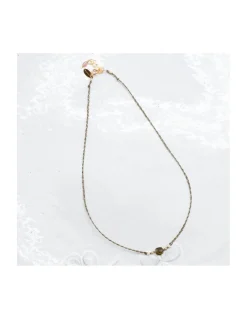 BIANCA - COLLIER TOURMALINE (COULEUR AU CHOIX) ET PERLES DE CULTURE SUR TRESSE LUREX