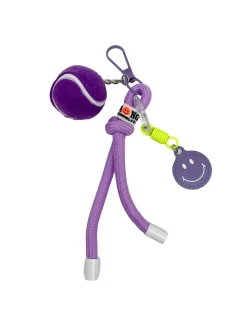 BIJOU DE SAC - BALLE DE TENNIS ET SMILEY - VIOLET