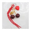 BIJOU DE SAC - CERISE ET COEUR - ROUGE