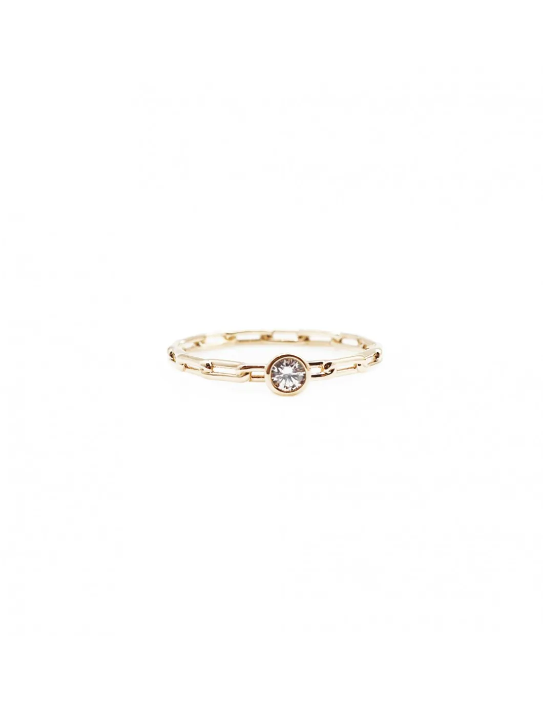 BINGO - BAGUE CAMBRIDGE PLAQUÉE OR ET ZIRCON BLANC