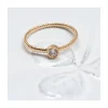 BINGO - BAGUE CORDE PLAQUÉE OR ET ZIRCON