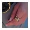 BINGO - BAGUE CROISEE, 3 ANNEAUX LISSES