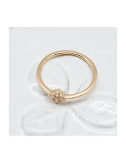 BINGO - BAGUE PLAQUÉE OR CARRÉ ET ZIRCONS