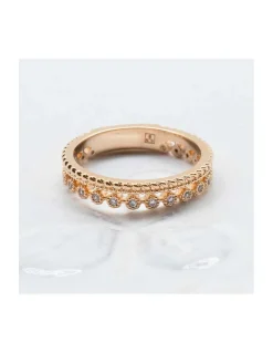BINGO - BAGUE PLAQUÉE OR ET ZIRCONS