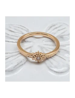BINGO - BAGUE SOLEIL PLAQUÉE OR ET ZIRCON
