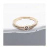 BINGO - BAGUE ZIRCONS ET PLAQUÉ OR