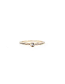 BINGO - BAGUE ZIRCONS ET PLAQUÉ OR