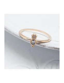 BINGO - BAGUE ZIRCONS ROND ET GOUTTE