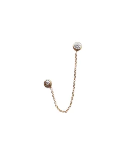 BINGO - BOUCLE D'OREILLE 1 CHAÎNE ET ZIRCONS