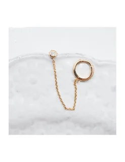 BINGO - BOUCLE D'OREILLE PENDANTE ZIRCONS