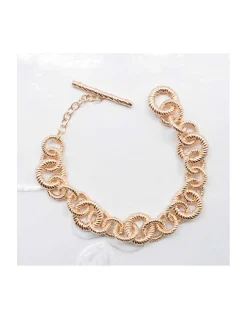 BINGO - BRACELET CHAÎNE GUILLOCHÉE ET FERMOIR BÂTON