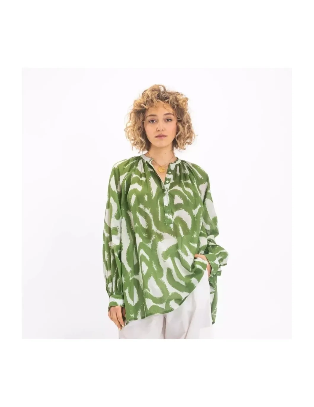 BLOUSE GOPIS VERTE