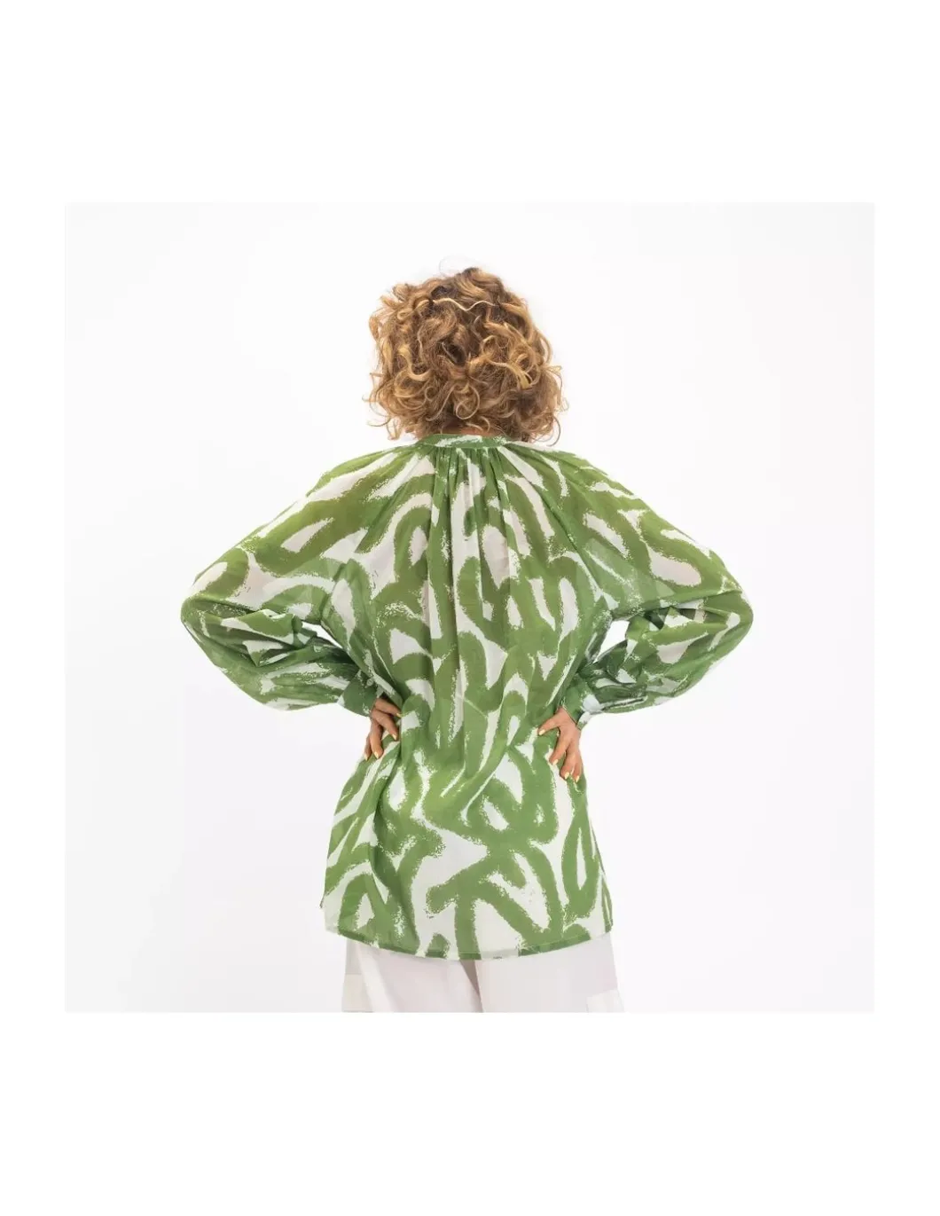 BLOUSE GOPIS VERTE