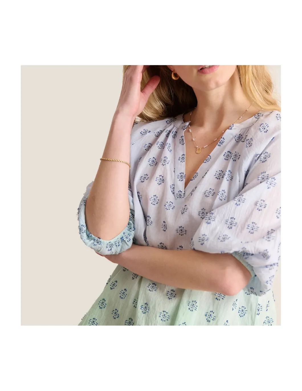 BLOUSE NEROLI - BLEUE