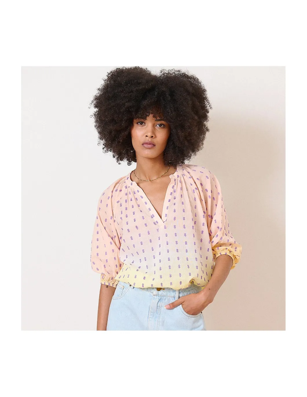 BLOUSE NEROLI - JAUNE