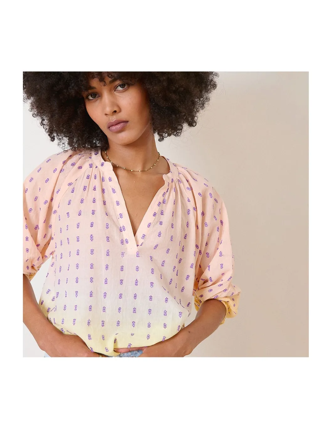 BLOUSE NEROLI - JAUNE