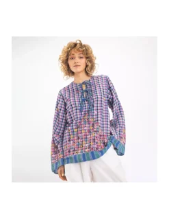 BLOUSE SITA - BLEUE