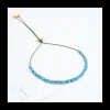 BLUE STORM - BRACELET APATITES FLUO ET REDDISH SAPPHIRES
