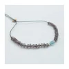 BLUE STORM - BRACELET GRENATS CAMÉLÉON ET ZIRCON BLEU OVALE