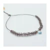 BLUE STORM - BRACELET GRENATS CAMÉLÉON ET GOUTTE ZIRCON BLEU